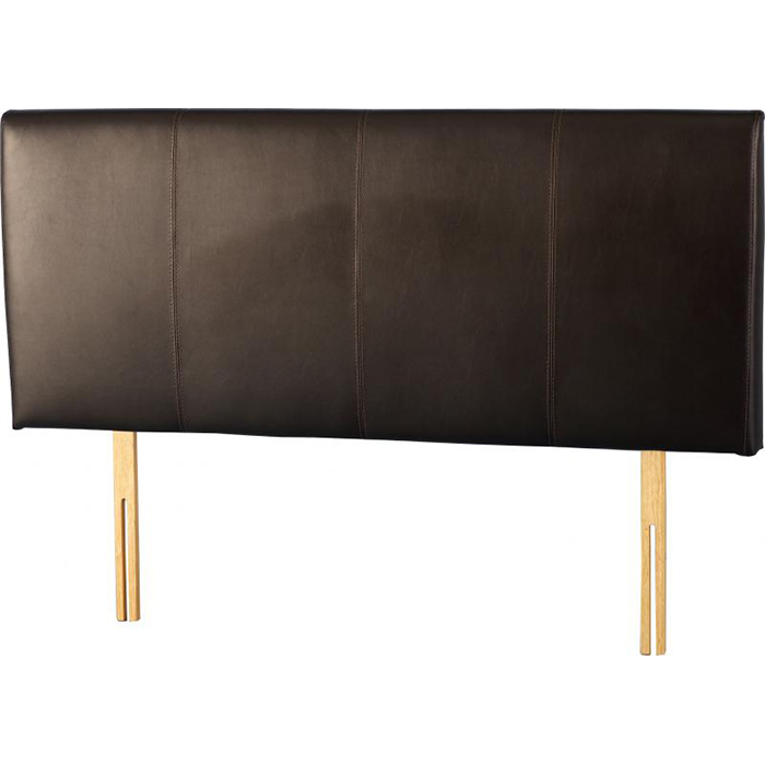 Palermo 4'6" Headboard In Brown Faux Leather